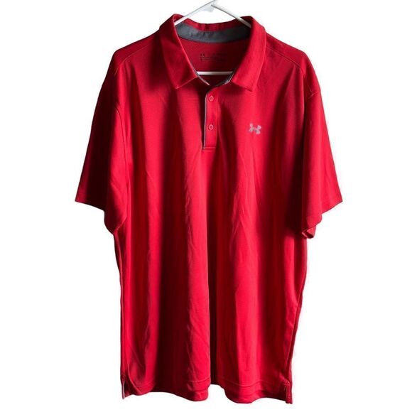 UNDERARMOUR Performance Polo Textured Heatgear Shirt 2XL - Picture 2 of 13